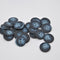 Button - Mottled Blue and Semi-Transparent - 18mm